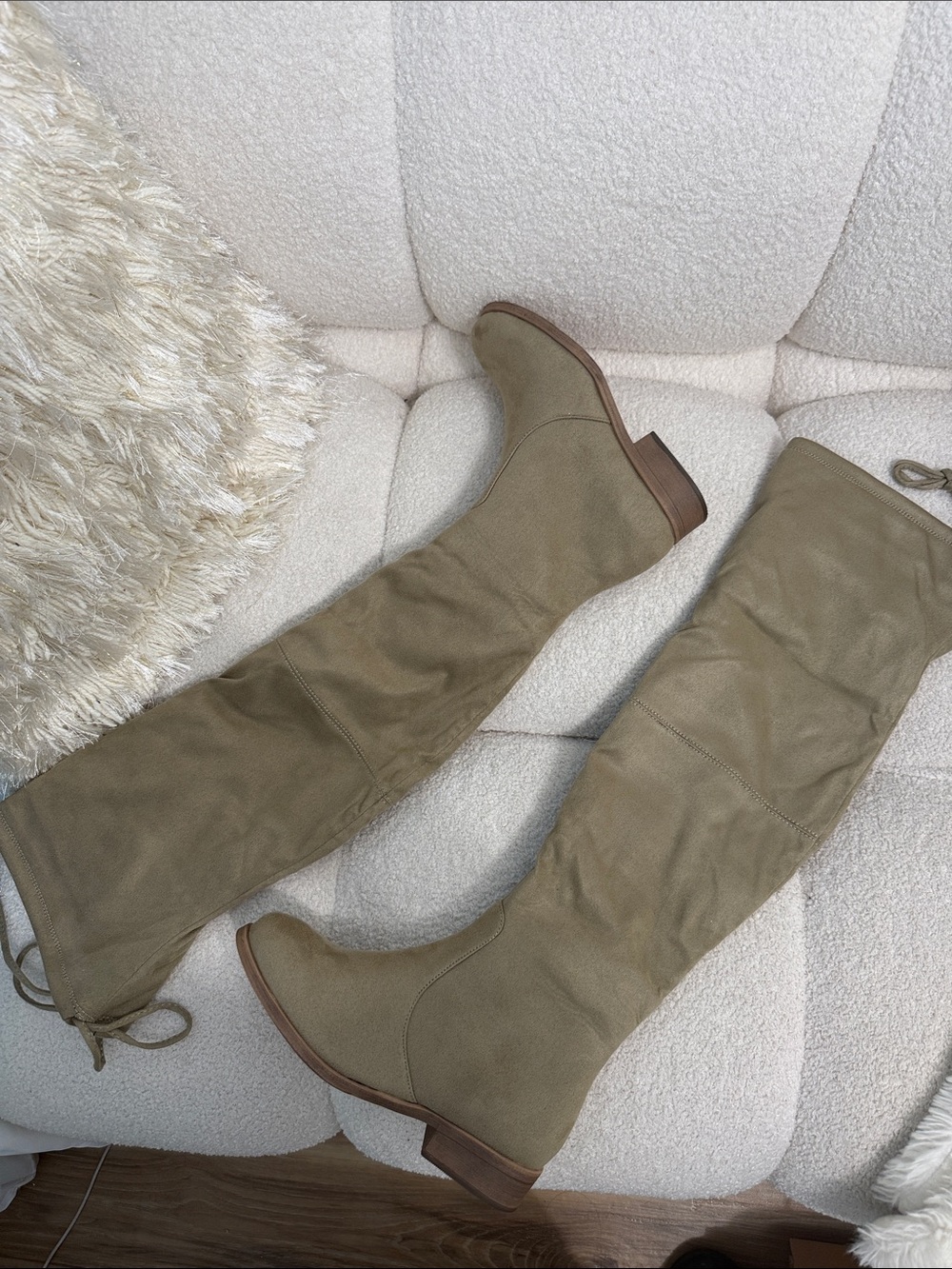 Journee Collection Olive Green Over-the-Knee Flat Boots